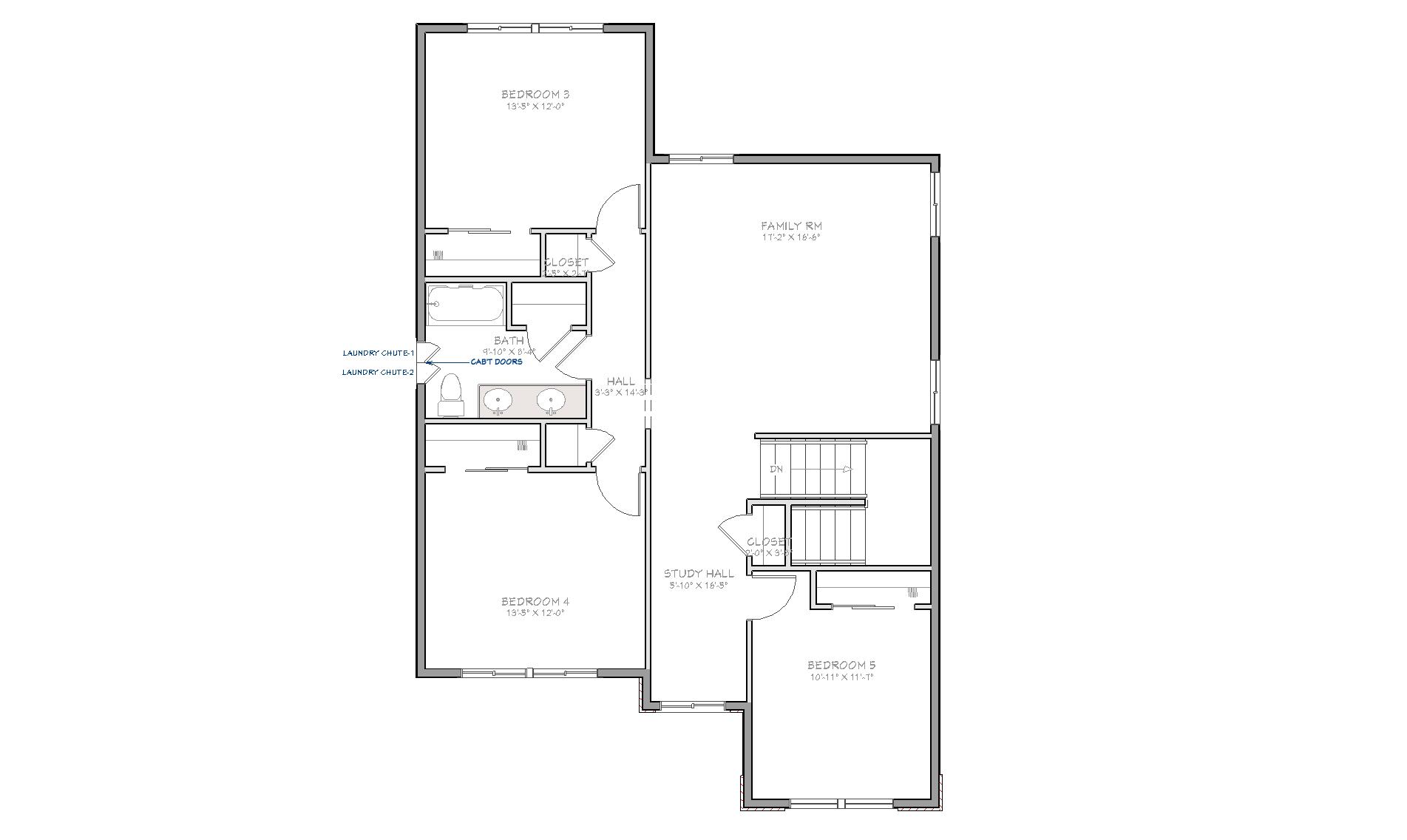 The Maple — Floorplan — Upstairs